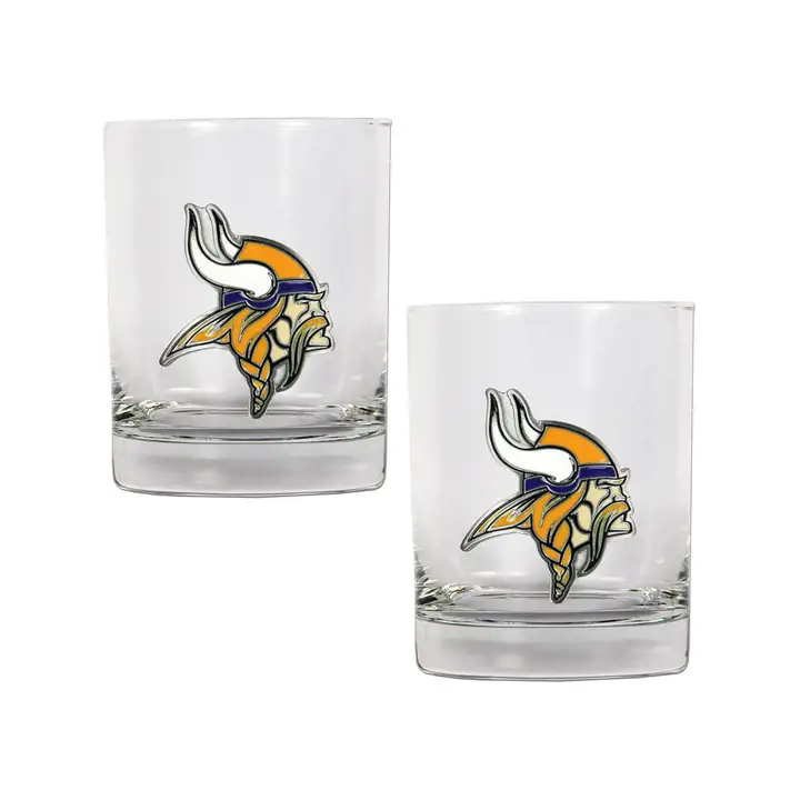 Minnesota Vikings – Lot de 2 verres à whisky 44 cl