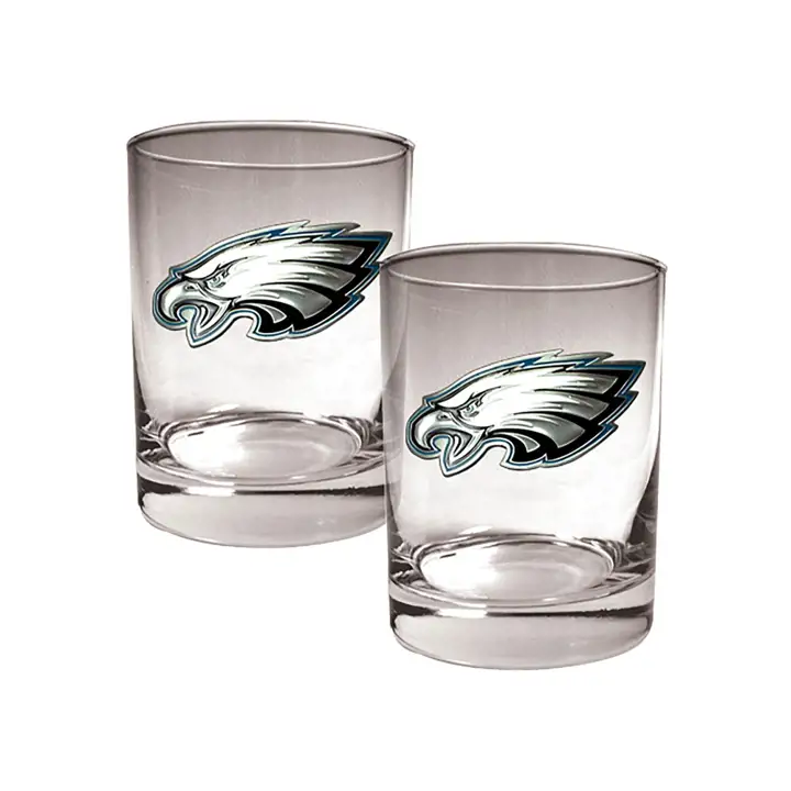 Lot de 2 verres à whisky Philadelphia Eagles - 440 ml