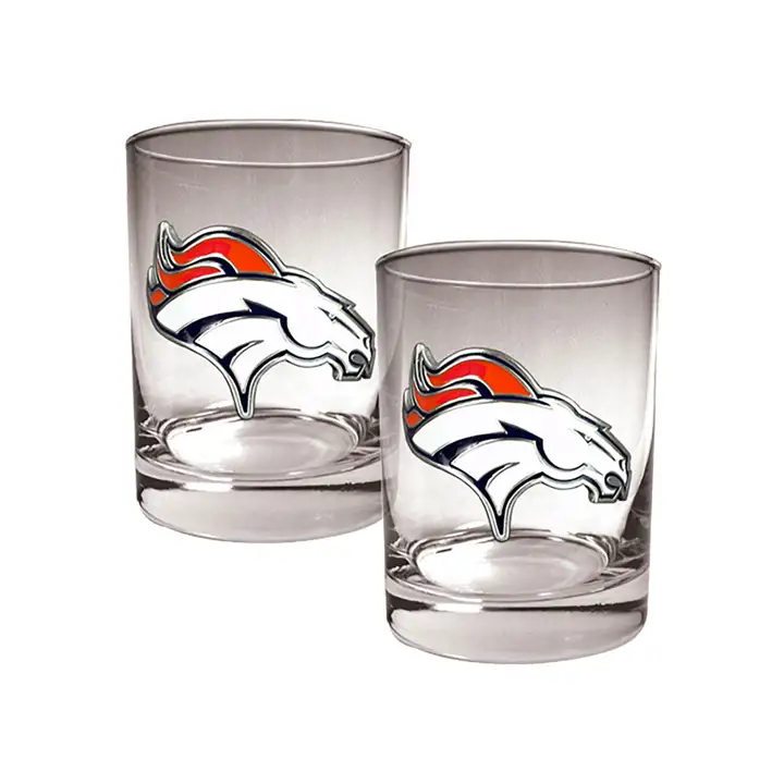 Denver Broncos - Lot de 2 verres à whisky 44 cl