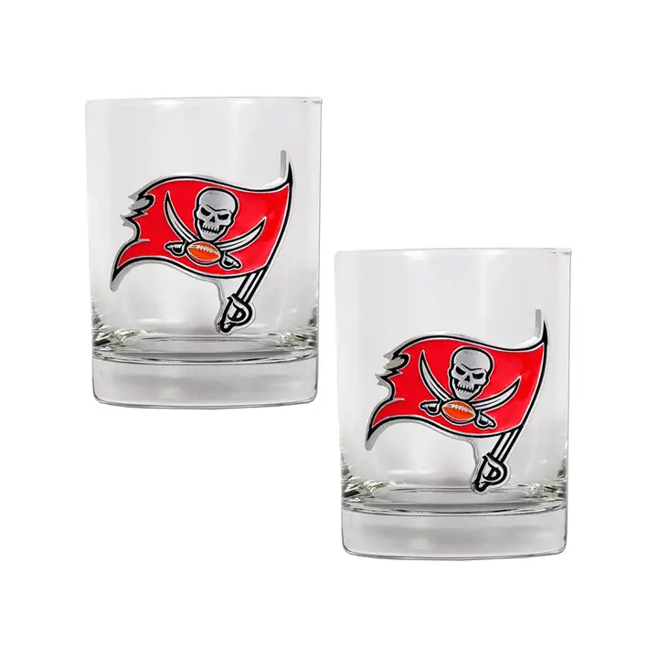 Tampa Bay Buccaneers - Lot de 2 verres à whisky 44 cl