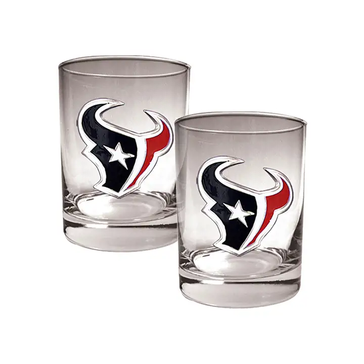 Houston Texans Lot de 2 - Verres à whisky de 44 cl Ast