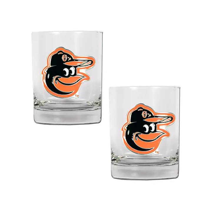 Baltimore Orioles – Lot de 2 verres à whisky 44 cl