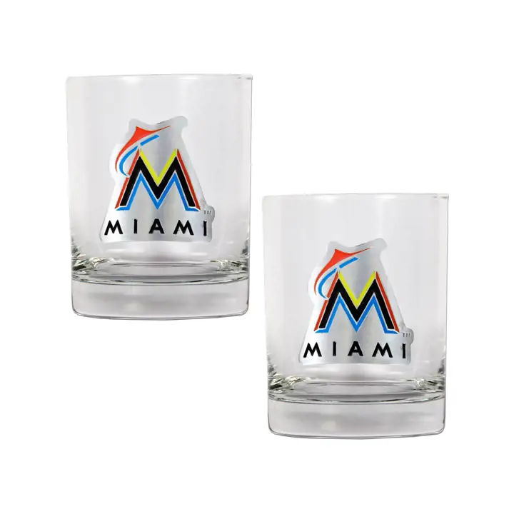 Miami Marlins – Ensemble de 2 verres à whisky 44 cl Ast