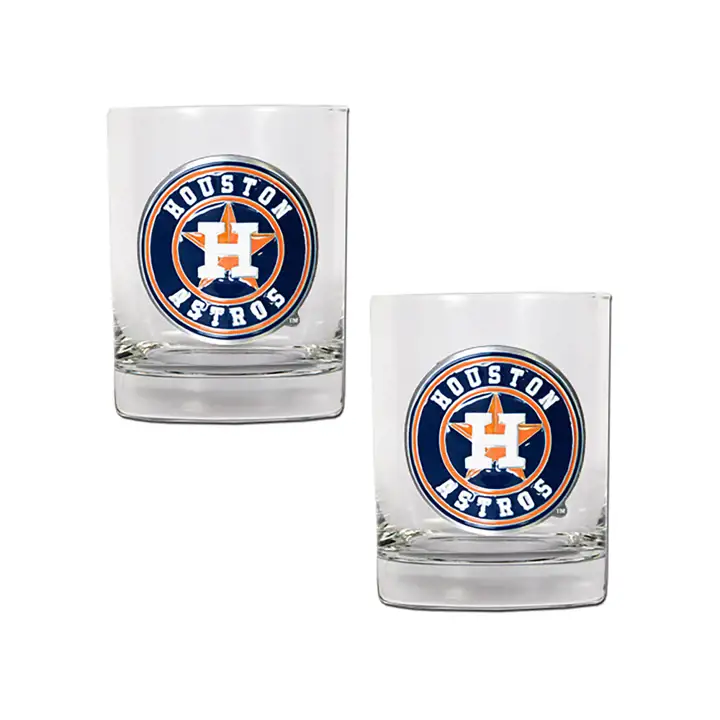 Houston Astros - Lot de 2 verres à whisky 44 cl