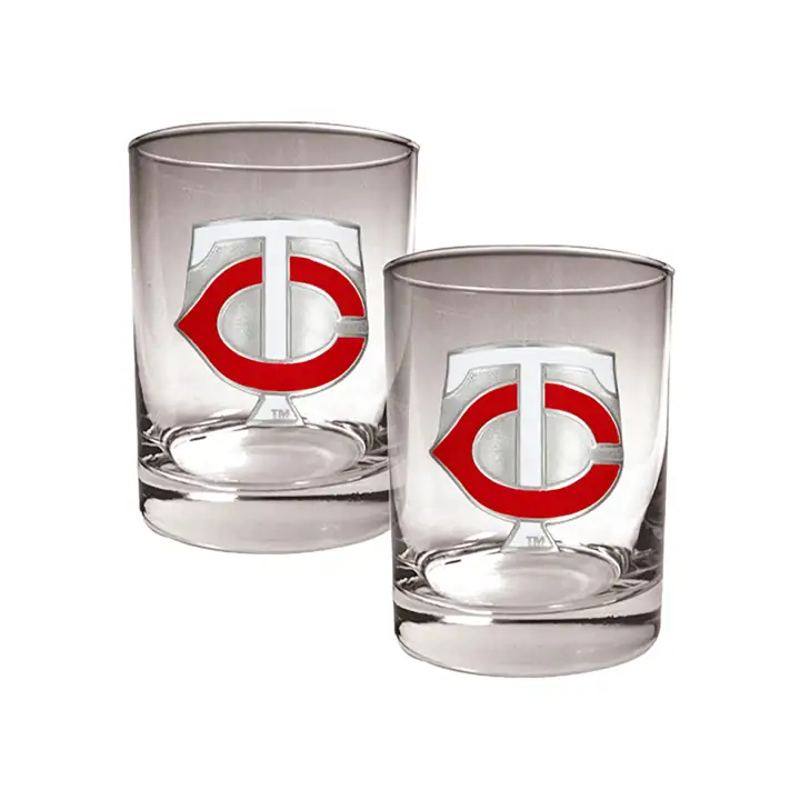 Minnesota Twins Lot de 2 verres à whisky 440 ml