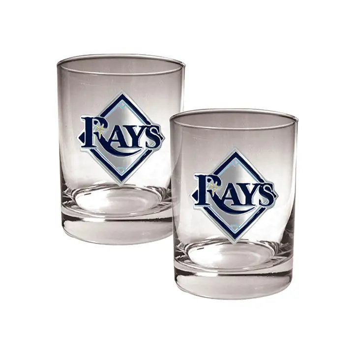 Tampa Bay Rays - Ensemble de 2 verres à whisky de 44 cl