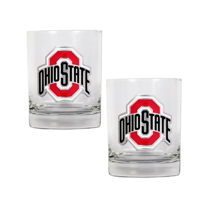 Lot de 2 verres à whisky 450 ml Ohio State Buckeyes Ast