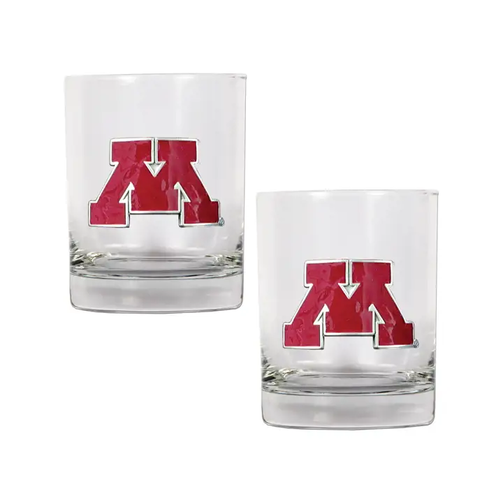 Minnesota Golden Gophers Lot de 2 verres à whisky 44 cl Ast