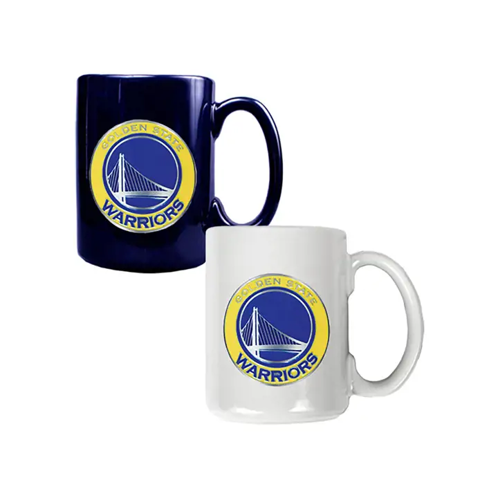 Golden State Warriors Lot de 2 tasses à café multicolores Ast