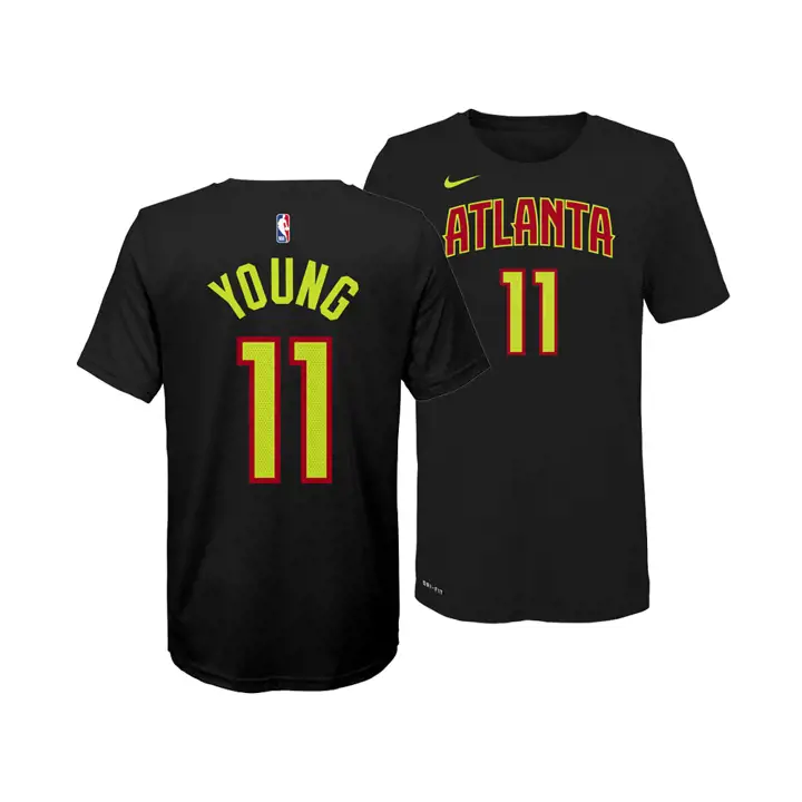 T-shirt N&N avec icône NBA Atlanta Hawks pour jeune Trae Young - noir