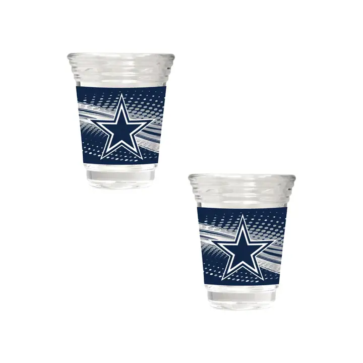 Dallas Cowboys - Ensemble de 2 mini-verres à shot (2 oz), assortis