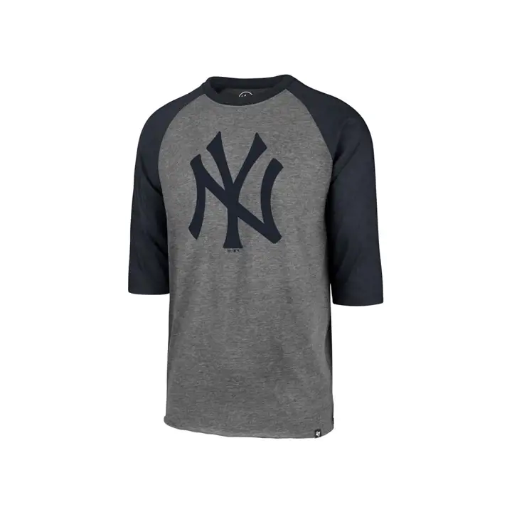 New York Yankees MLB Throwback Club Raglan gris/marine