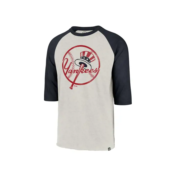 New York Yankees MLB Coop Throwback Club Raglan ivo/navy