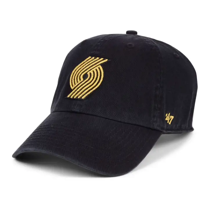 PORTLAND TRAIL BLAZERS NBA '47 Met Gold Clean Up BLK/MT GLD