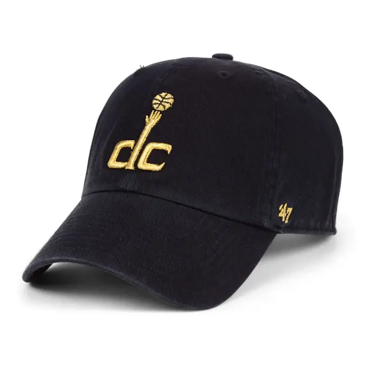 WASHINGTON WIZARDS NBA '47 Met Gold Clean Up BLK/MT GLD