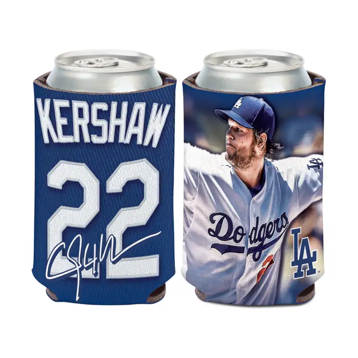 Coozie pour canette des Dodgers de Los Angeles Clayton Kershaw Ast