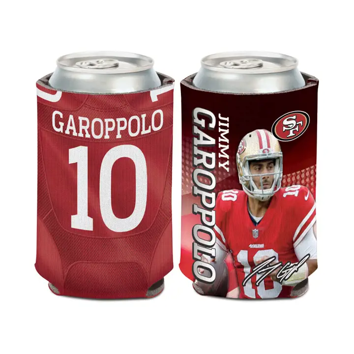 San Francisco 49ers Can Coozie Jimmy Garoppolo rouge