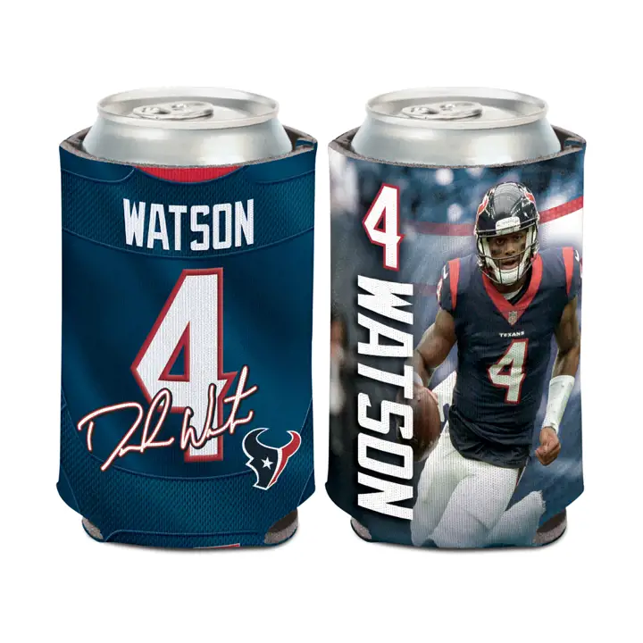 Houston Texans Can Coozie Deshaun Watson bleu