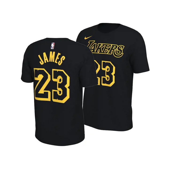 T-shirt LAKERS NBA Youth City Edition 18 LeBron James noir