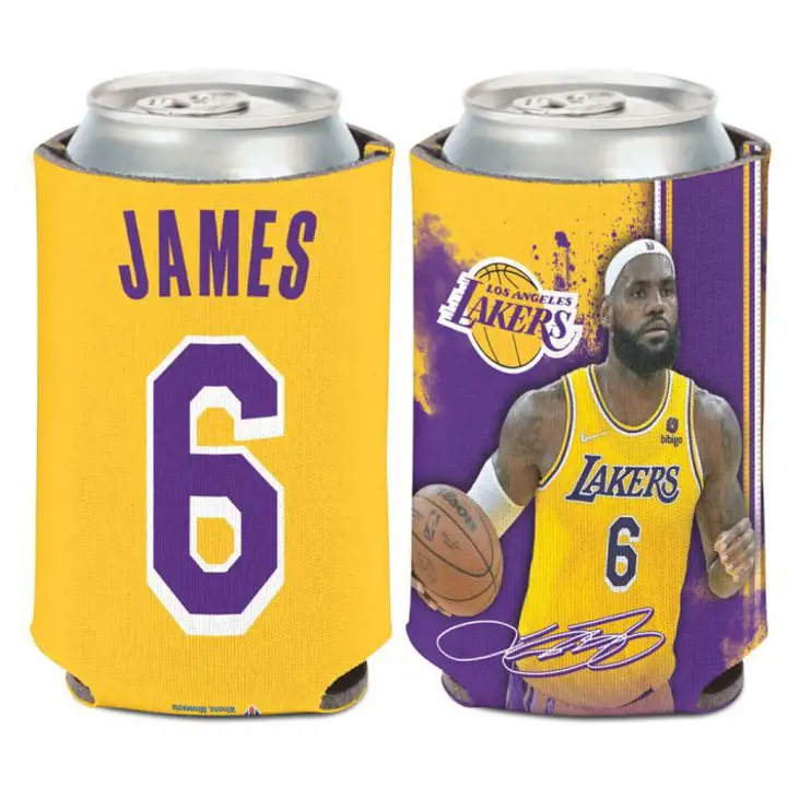 Los Angeles Lakers Can Coozie Lebron James pur/gl