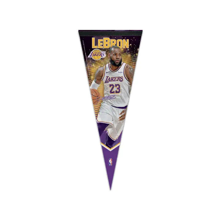 Fanion joueur premium Los Angeles Lakers 12x30 Lebron James