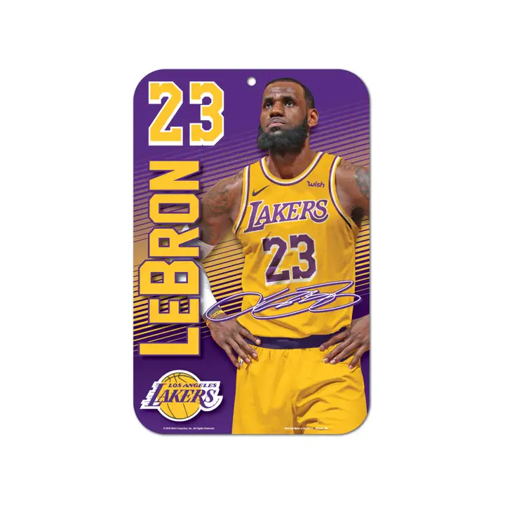 Los Angeles Lakers 11x17 Affiche joueur Lebron James pur/brill