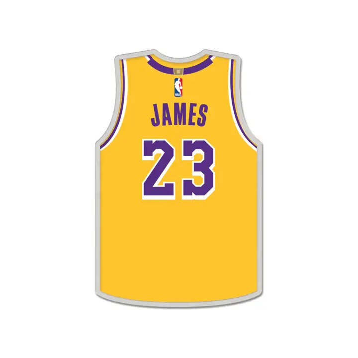 Épingle de maillot Los Angeles Lakers Lebron James gl/pur