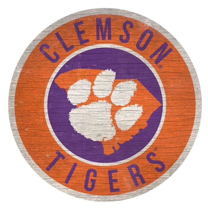 Clemson Tigers Panneau en cercle de 30,5 cm avec l'état