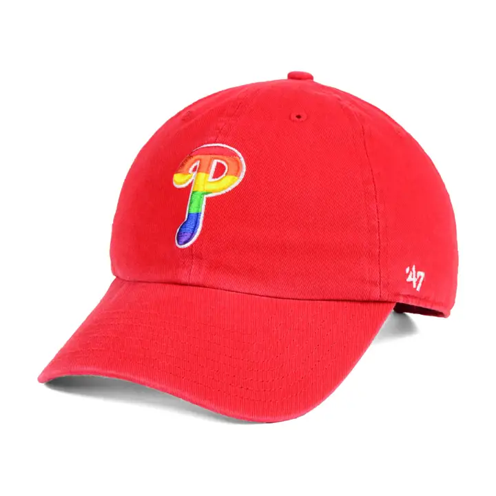 Casquette ajustée MLB Philadelphia Phillies Pride Clean Up ROUGE