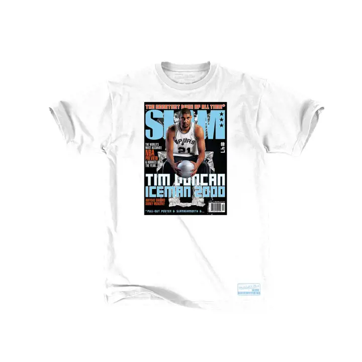 SPURS MN Slam Cover Tee Tim Duncan blc