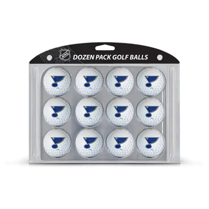 Baller de golf des Blues de St. Louis, paquet de 12