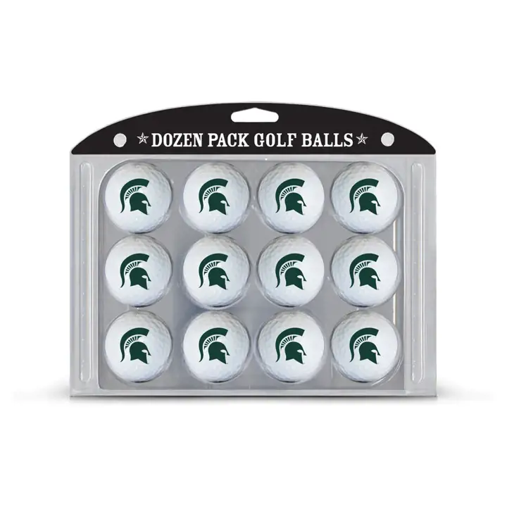 Balles de golf Michigan State Spartans, paquet de 12
