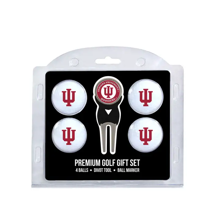 Ensemble de 4 balles de golf et d'un outil de réparation Indiana Hoosiers