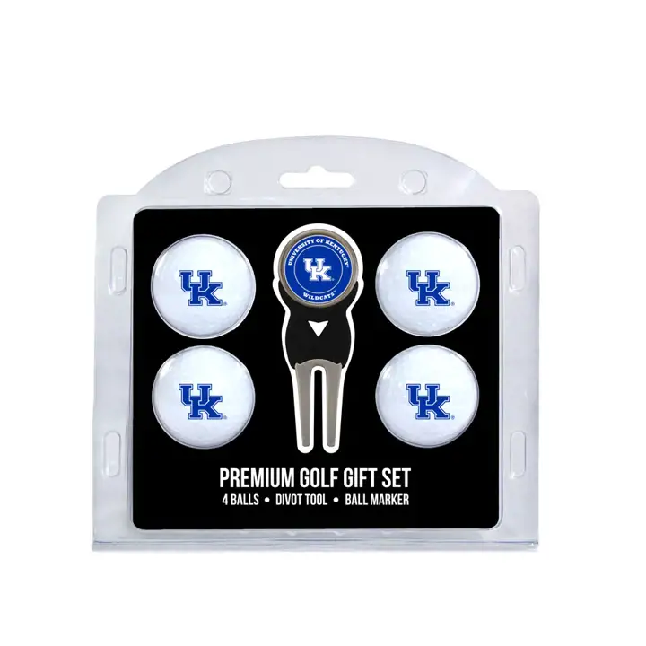 Ensemble de 4 balles de golf et d'un outil de réparation pour divot Kentucky Wildcats Ast