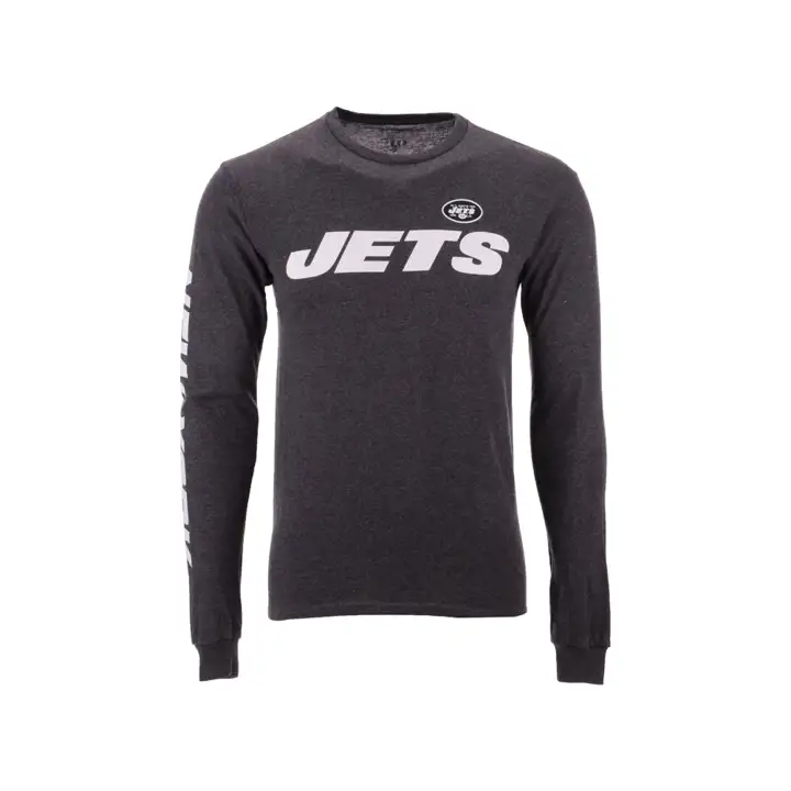 New York Jets NFL Streak Route LS T-Shirt 18 CHARBON