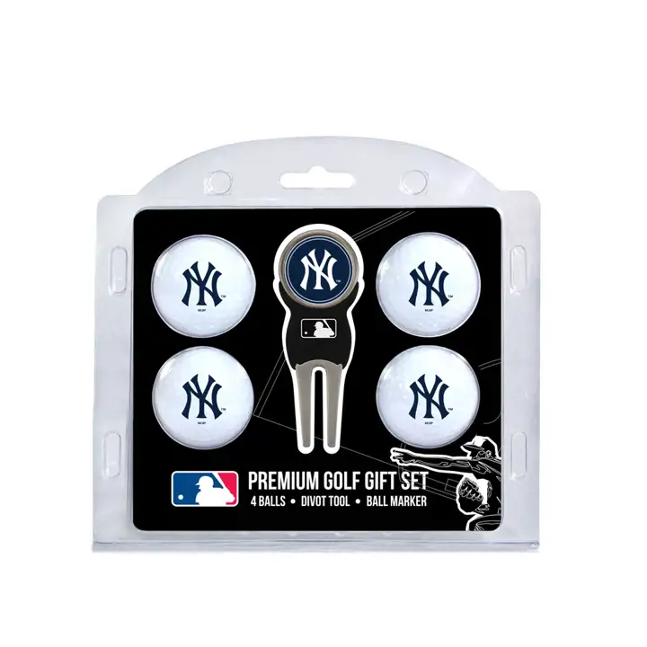 New York Yankees Ensemble de 4 balles de golf et d'un outil de réparation