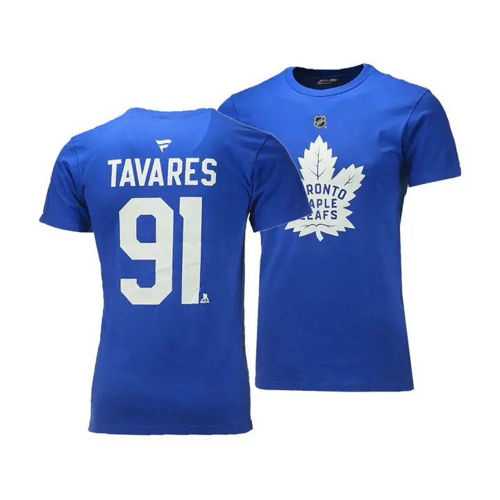 T-shirt authentique NHL des Maple Leafs Stack N&N John Tavares bleu