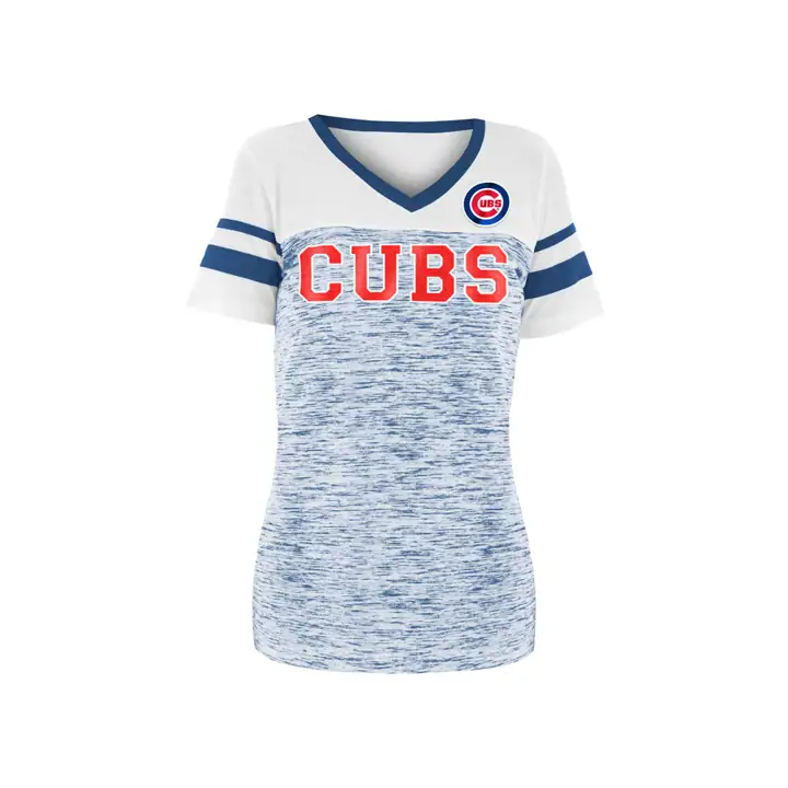 CUBS MLB T-shirt Femme Paillettes Chiné 19 bleu/blanc