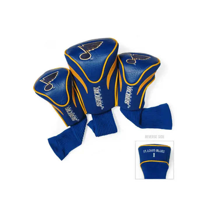 St. Louis Blues Lot de 3 housses de tête profilées Ast