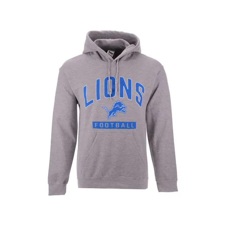 Detroit Lions NFL Gym Class Hood 18 GRIS