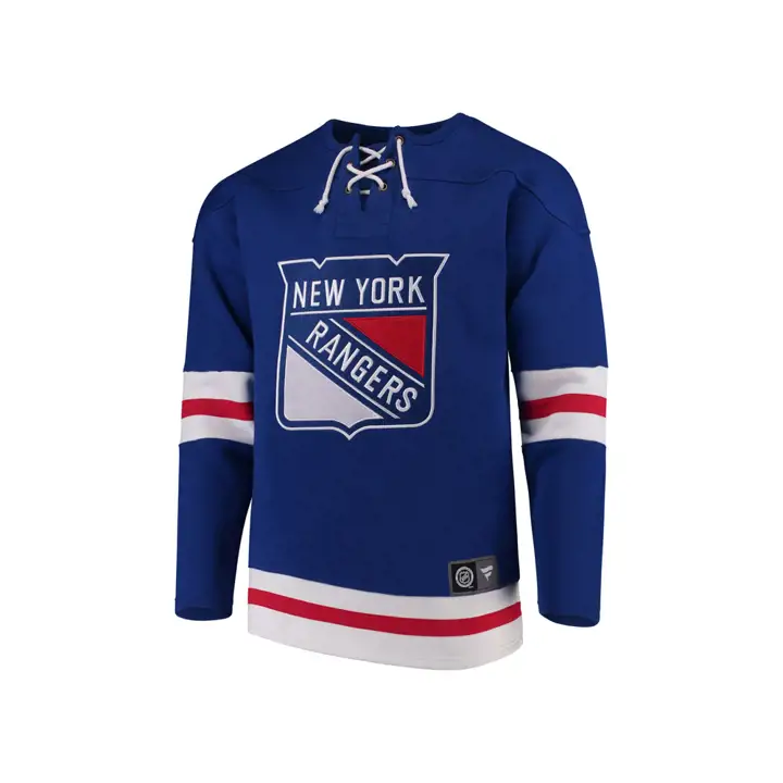 New York Rangers NHL Pull Ras du Cou Lacets  RBL/ROUGE