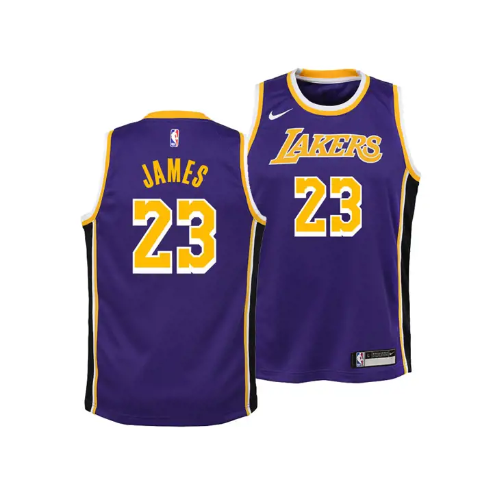 Maillot Swingman Statement pour jeune LAKERS NBA LeBron James pur