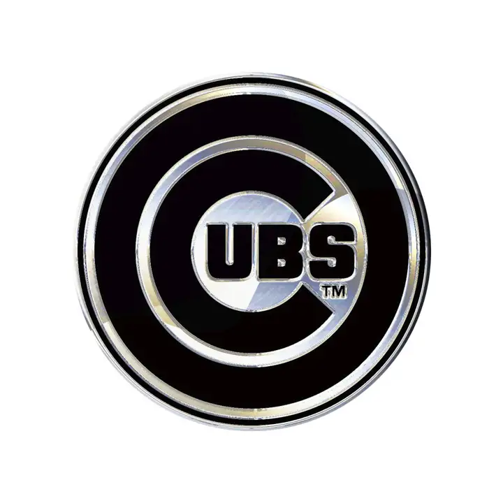 CHICAGO CUBS Emblème de voiture en métal ARG/noir