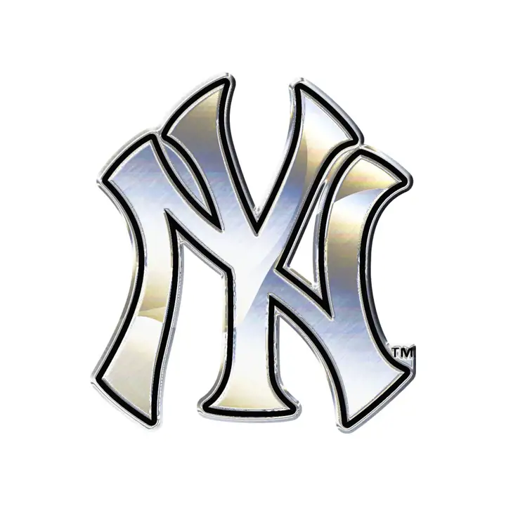 Emblème métallique NEW YORK YANKEES pour voiture, ARGENT