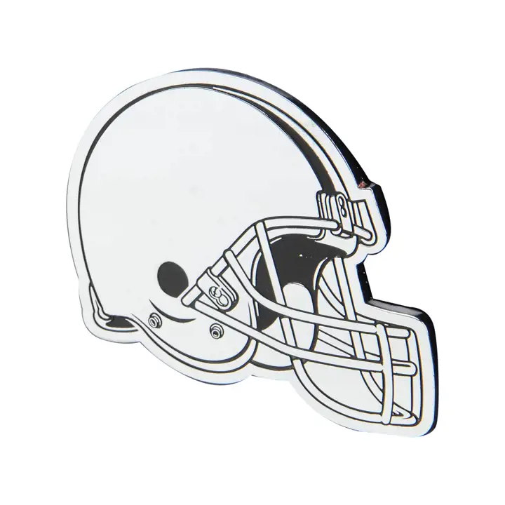 Emblème métallique de voiture CLEVELAND BROWNS ARGENT