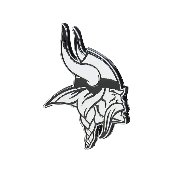 MINNESOTA VIKINGS Emblème Métal Auto ARGENT