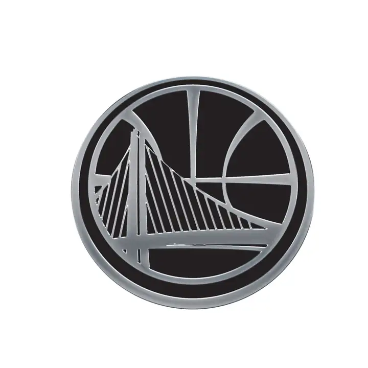 Emblème métallique de voiture Golden State Warriors, ARGENT
