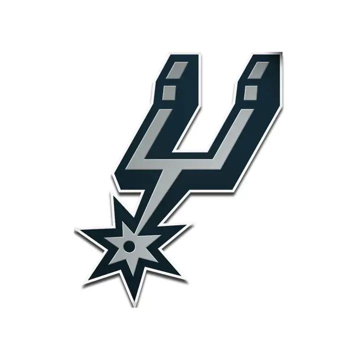 Emblème métallique automobile San Antonio Spurs Argent/noir