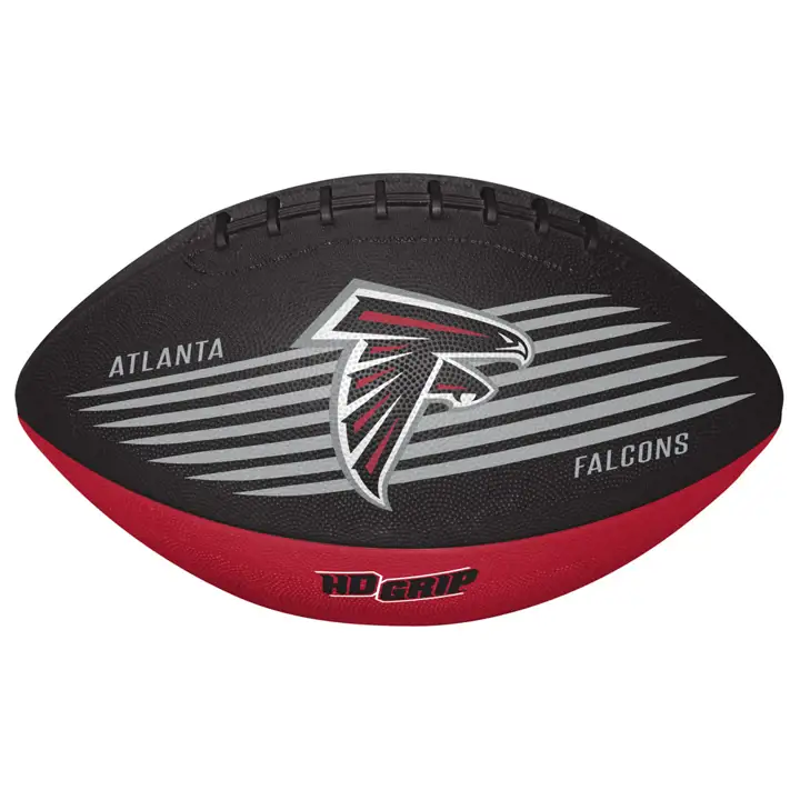 Ballon de football américain junior Grip Tek Atlanta Falcons noir/rouge