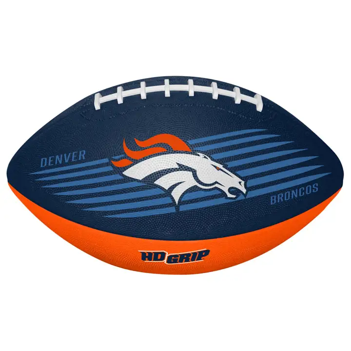 Denver Broncos Grip Tek Ballon de football américain pour jeune (bleu marine/orange)
